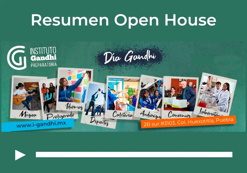 Instituto Gandhi preparatoria en Puebla incorporada a BUAP ubicación Plaza Dorada Huexotitla fondo pizarron